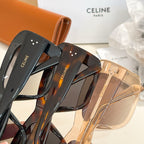 Celine sunglasses set with black, tortoise, and clear gold frames