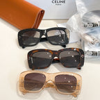 Celine sunglasses set with black, tortoise, and clear frames, each with dark lenses