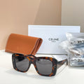 Celine tortoise square sunglasses with dark lenses