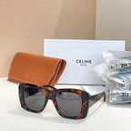 Celine tortoise square sunglasses with dark lenses