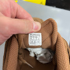Balenciaga unisex sneaker inside label on brown textile lining