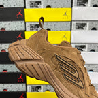 Brown suede Balenciaga unisex sneaker, lace-up with high tongue and logo