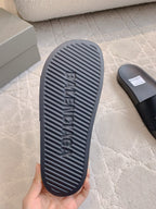 Balenciaga slide sandals outsole with grooved tread and BALENCIAGA text