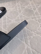 Balenciaga slide sandal sole edge and black strap detail