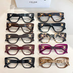 Assorted Celine eyeglasses: black, tortoise, maroon, purple, tan, multicolor
