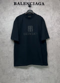 Black Balenciaga logo graphic T-shirt, short sleeves, crew neck