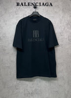 Black Balenciaga logo graphic T-shirt, short sleeves, crew neck