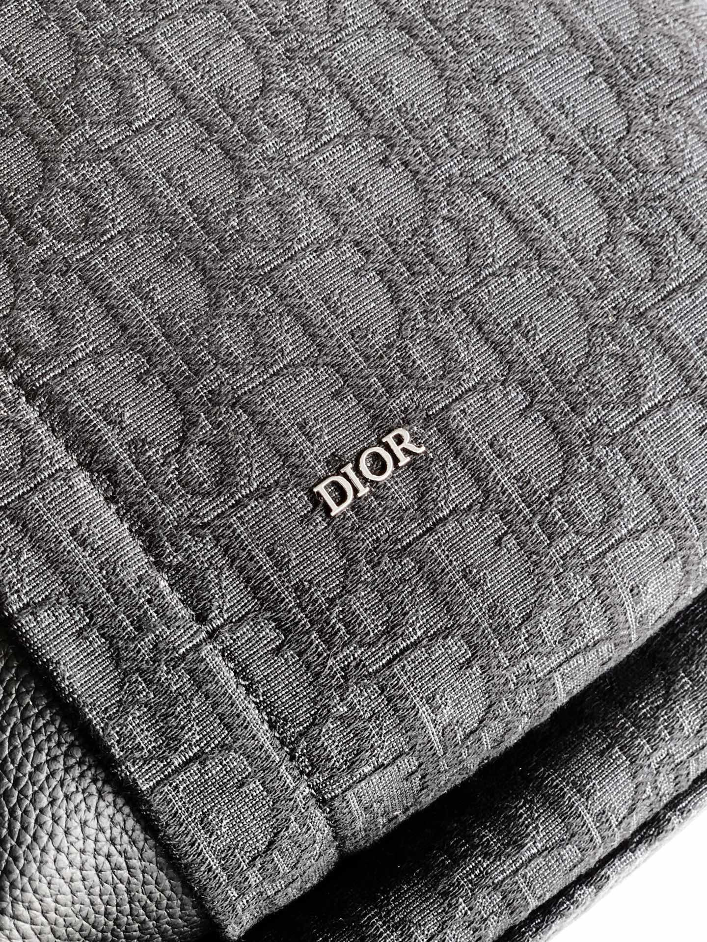Dior monogram fabric panel with Dior logo label in center