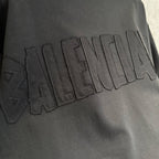 Balenciaga black T-shirt large raised back logo detail
