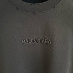 Balenciaga black T-shirt chest logo embroidery