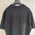 Balenciaga black short-sleeve T-shirt with raised logo on back