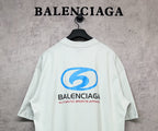 Balenciaga white T-shirt with back “6” logo mark centered