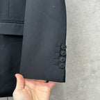 Balenciaga long blazer sleeve, dark navy, cuff with four buttons