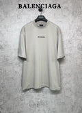 Balenciaga light gray short-sleeve T-shirt with chest logo print