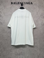 White Balenciaga crew-neck short-sleeve T-shirt, back view
