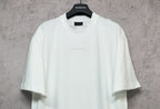 White Balenciaga crew-neck T-shirt with subtle chest print, front