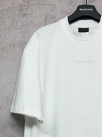 White Balenciaga crew-neck short-sleeve T-shirt, angled view