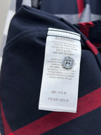Burberry long-sleeve plaid shirt care label at collar