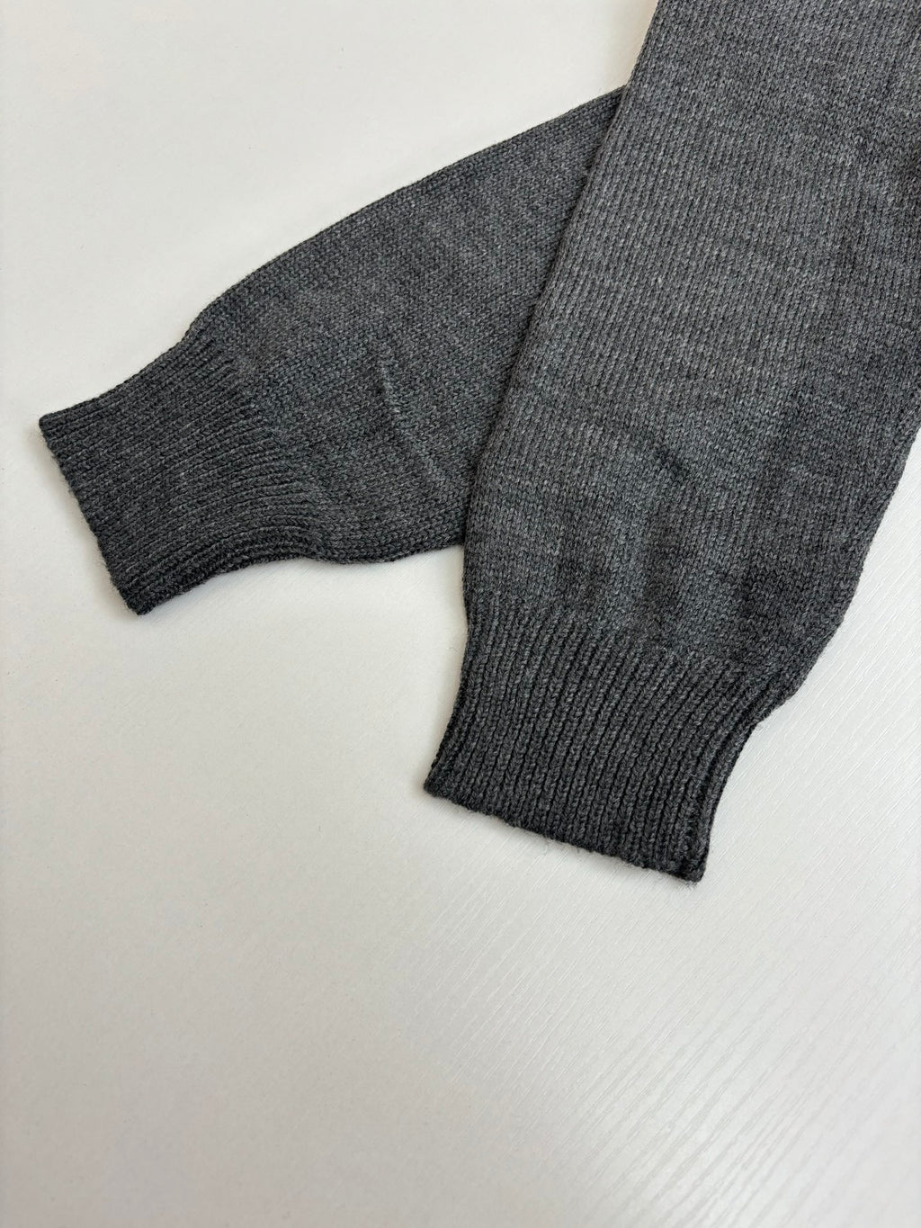Louis Vuitton long sleeve knit garment, dark gray ribbed cuff