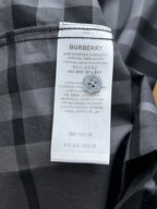Burberry plaid shirt care label inside collar