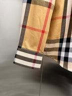 Burberry check shirt hem and sleeve cuff edge view