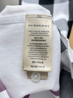 Burberry cotton shirt label and buttoned inside collar