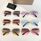 Bvlgari eyeglasses assortment, mixed colored lenses, gold-tone and black frames.