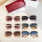 Gucci sunglasses assortment with nine pairs, gradient lenses and gold hardware