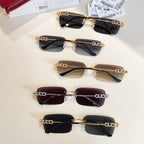 Gucci sunglasses set with assorted dark lenses and gold-tone embellished frames