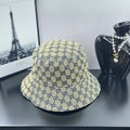 Gucci GG-print bucket cap, light beige with navy pattern