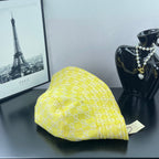 Gucci bucket cap bright yellow with GG monogram fabric and curved side brim