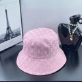 Gucci pink GG monogram bucket hat with stitched brim