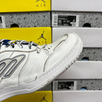 White Balenciaga unisex sneaker with textured side panel and raised logo stripe