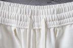 Balenciaga white shorts elastic waistband and front drawstring ties