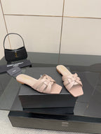 Women's light beige braided strap slide sandals, open toe design