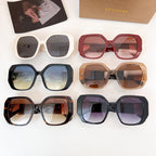 Bvlgari sunglasses set with multiple frames: red, white, black, gold and dark