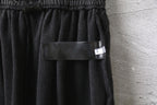 Balenciaga pants, dark gray shorts with interior tag and elastic waistband
