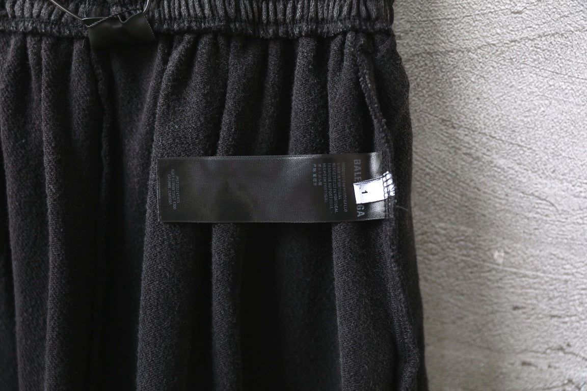 Balenciaga pants, dark gray shorts with interior tag and elastic waistband
