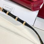 Gucci glasses black temple with gold logo accents and hinge