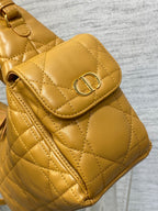 Dior quilted leather crossbody bag with flap-style front logo plaque