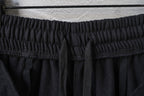Black Balenciaga track shorts elastic waistband with gathered pleats