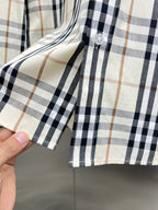 Long-sleeve plaid shirt with button cuff, Burberry