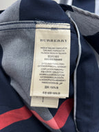 Long-sleeve shirt neckline with Burberry care label