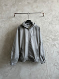 Balenciaga light gray hooded zip jacket with front pockets