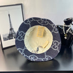 Gucci bucket hat inside view with light lining and care label