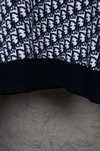 Dior monogram knit long-sleeve top with ribbed hem and sleeves