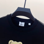 Kids long-sleeve sweatshirt neckline, ribbed collar with inner size label