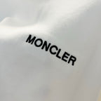 Moncler white sweatshirt chest logo text MONCLER