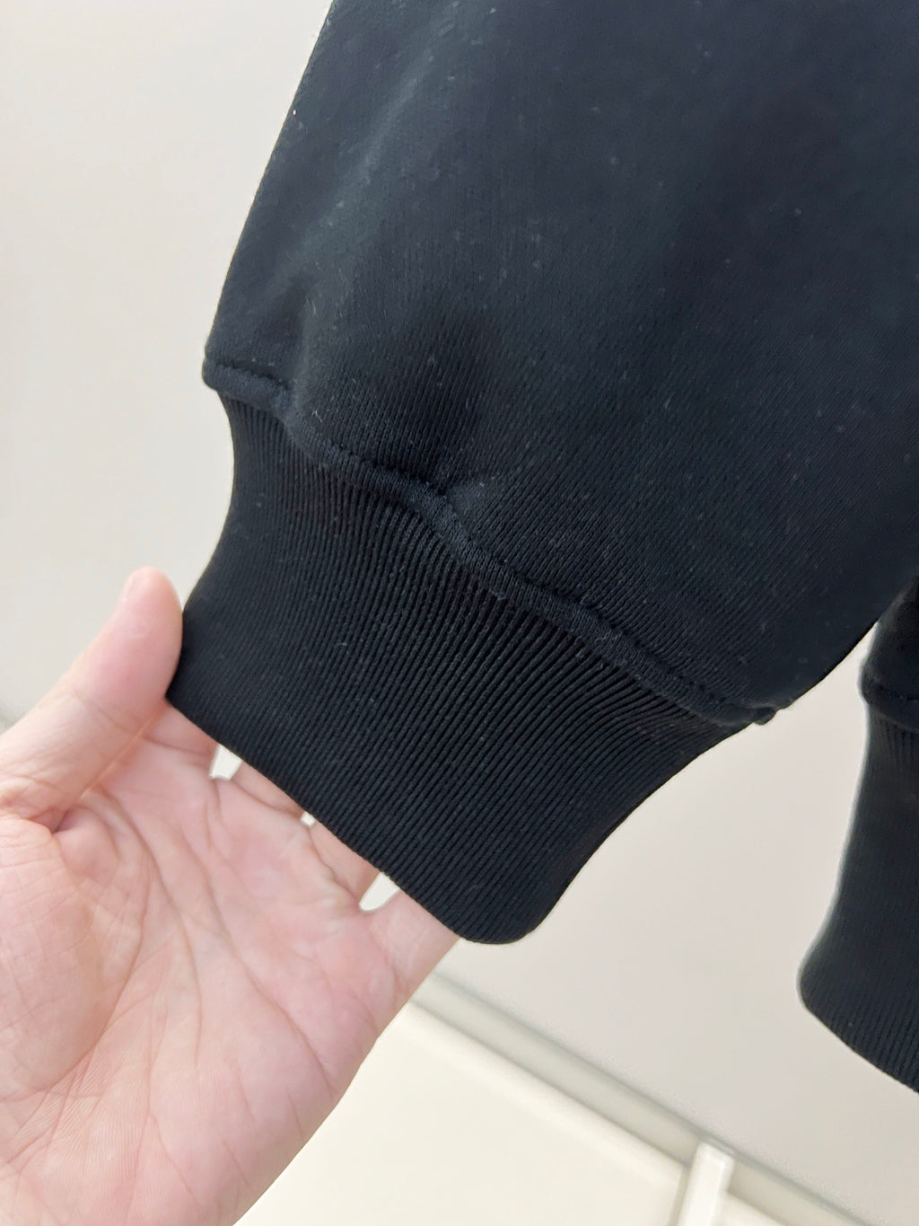 Black Fendi sweatshirt ribbed sleeve cuff