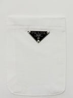 Prada short-sleeve T-shirt chest pocket with triangular PRADA metal logo